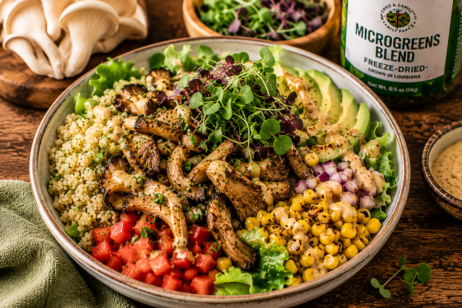 Colorful Rustic Vegan Grain Bowl